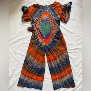 Multicolor Tie-Dye Jumpsuit